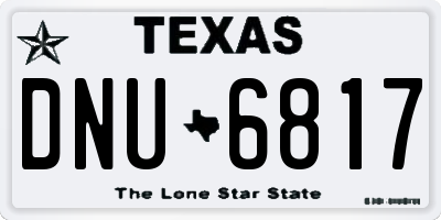 TX license plate DNU6817