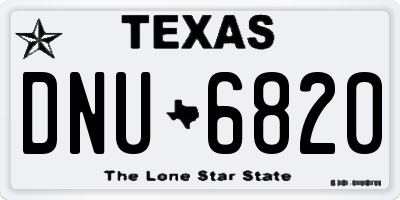 TX license plate DNU6820