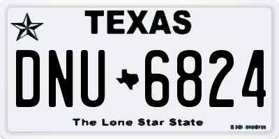 TX license plate DNU6824