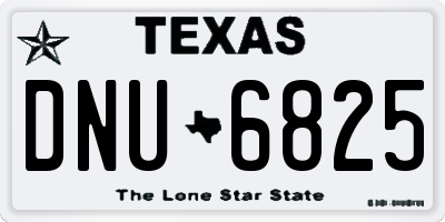 TX license plate DNU6825