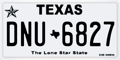 TX license plate DNU6827