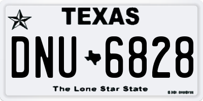 TX license plate DNU6828
