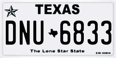 TX license plate DNU6833