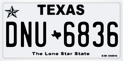 TX license plate DNU6836