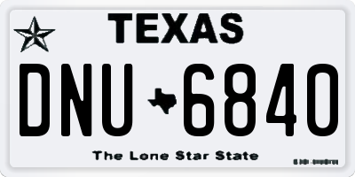 TX license plate DNU6840