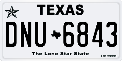 TX license plate DNU6843