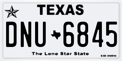 TX license plate DNU6845