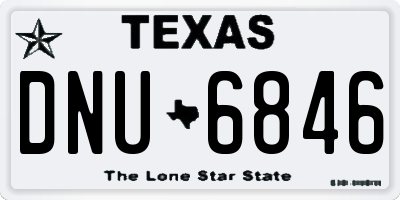 TX license plate DNU6846