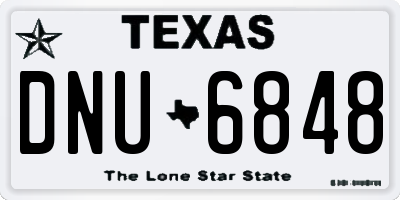 TX license plate DNU6848