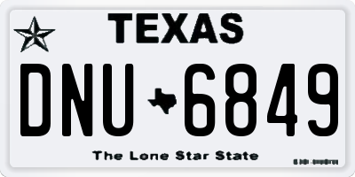TX license plate DNU6849