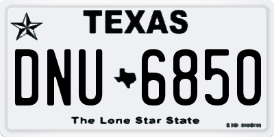 TX license plate DNU6850