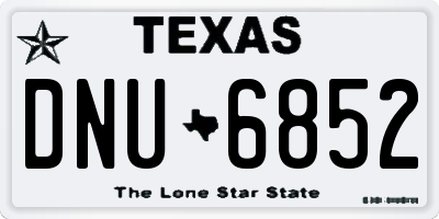 TX license plate DNU6852