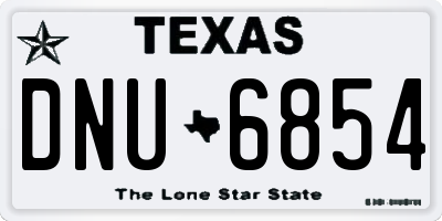 TX license plate DNU6854