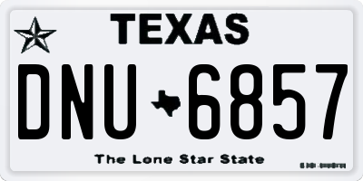 TX license plate DNU6857