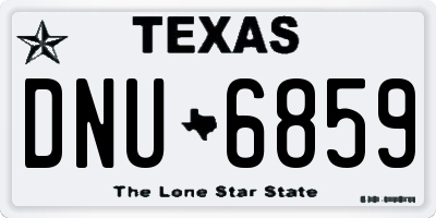 TX license plate DNU6859