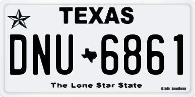 TX license plate DNU6861