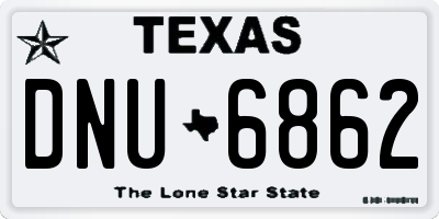 TX license plate DNU6862