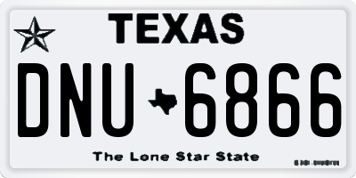 TX license plate DNU6866