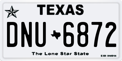 TX license plate DNU6872