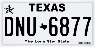 TX license plate DNU6877