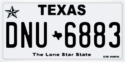 TX license plate DNU6883