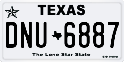 TX license plate DNU6887
