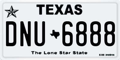 TX license plate DNU6888