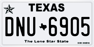 TX license plate DNU6905