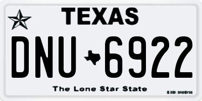 TX license plate DNU6922