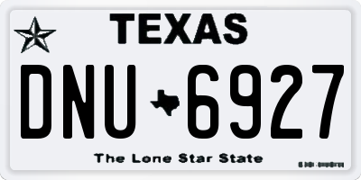 TX license plate DNU6927