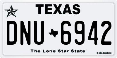 TX license plate DNU6942
