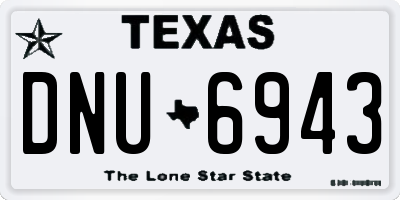 TX license plate DNU6943