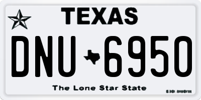 TX license plate DNU6950