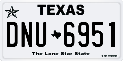 TX license plate DNU6951