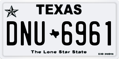 TX license plate DNU6961
