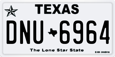 TX license plate DNU6964