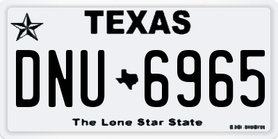 TX license plate DNU6965