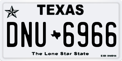 TX license plate DNU6966