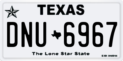 TX license plate DNU6967