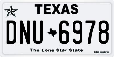 TX license plate DNU6978