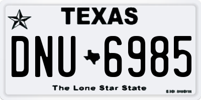 TX license plate DNU6985