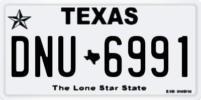 TX license plate DNU6991