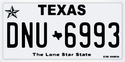 TX license plate DNU6993