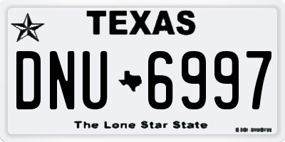 TX license plate DNU6997