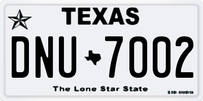 TX license plate DNU7002