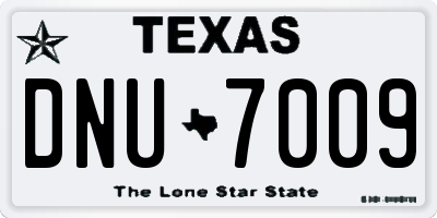 TX license plate DNU7009