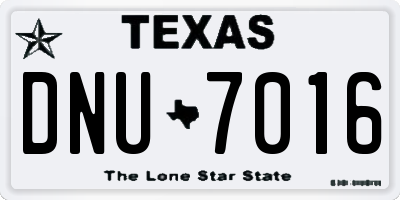 TX license plate DNU7016