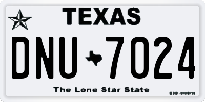 TX license plate DNU7024