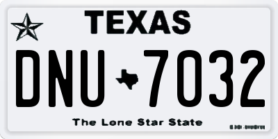 TX license plate DNU7032