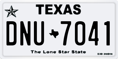 TX license plate DNU7041